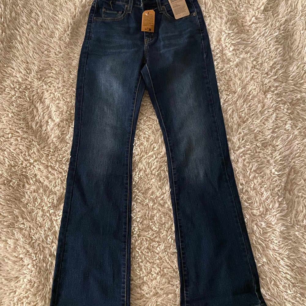 Levi's Dark Blue 725 High-Rise Bootcut Jeans